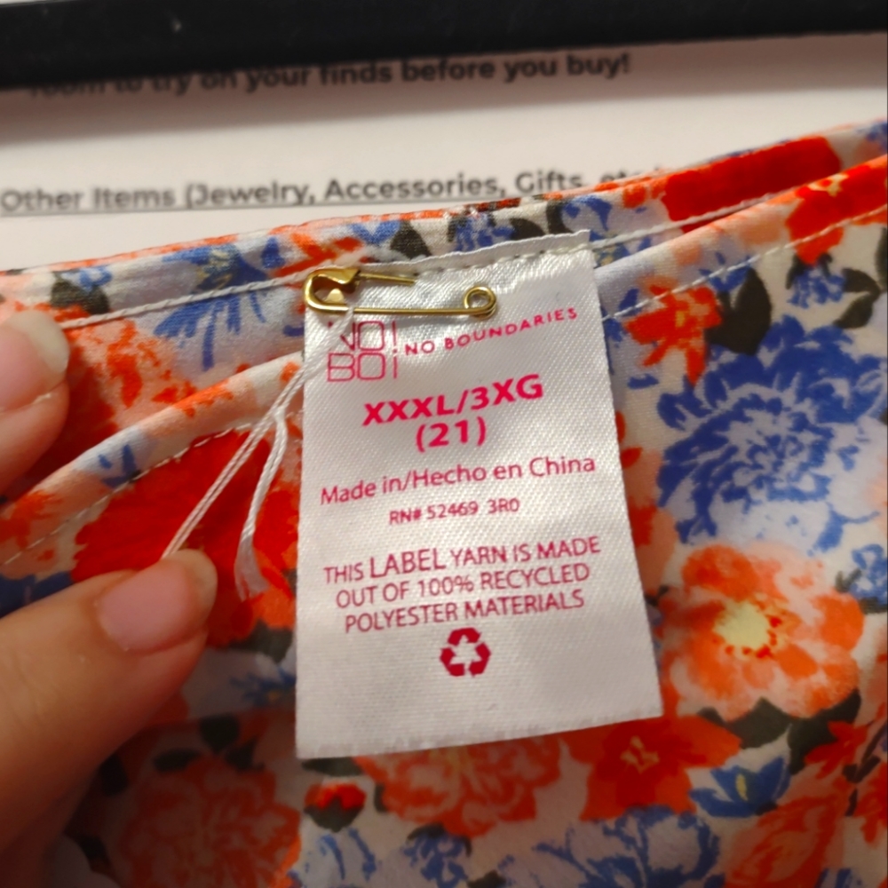 Floral Mini Skirt XXXL No Boundaries - Picture 2 of 4
